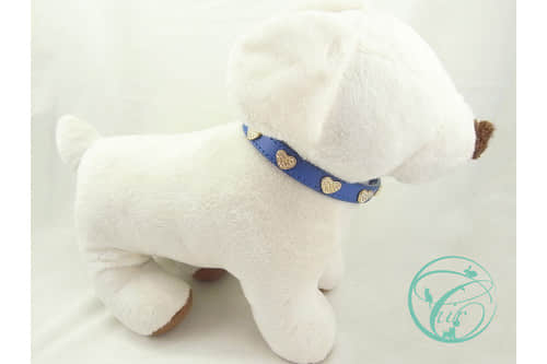 D-C0002-Heart Inlaid With Rhinestones Dog Collar